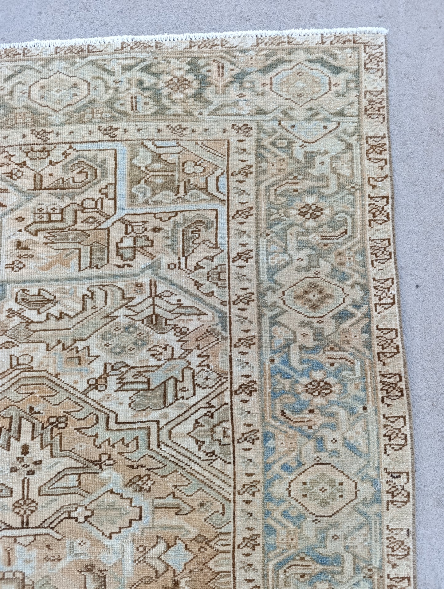 8x11 Vintage 1930s Oriental Heriz Rug – Handwoven, Vegetable Dyes